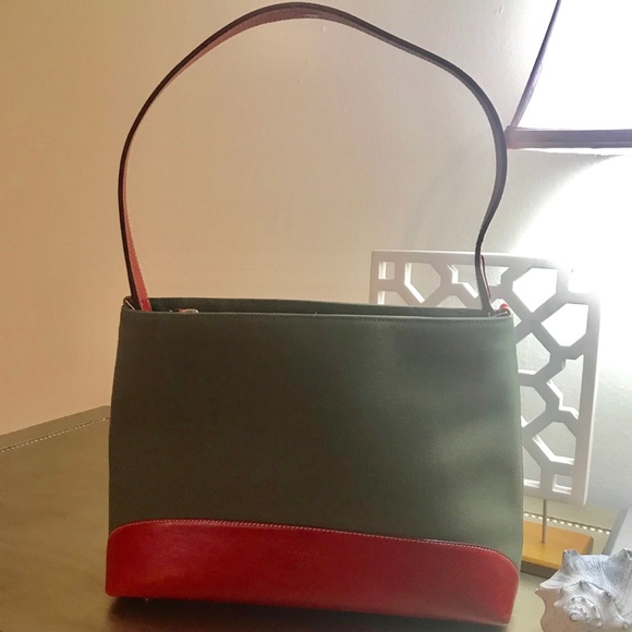 KATE SPADE RED & ARMY GREEN PURSE